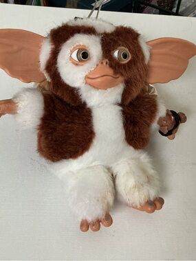 Vintage Grimlins Gizmo Plush Brown and White NECA Stuffed Animal With Mini ET
